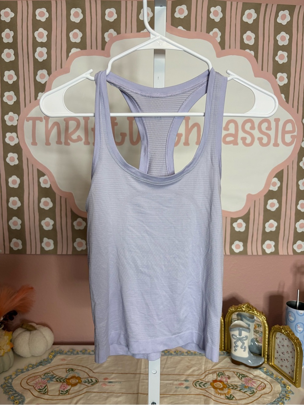 Light purple Lululemon Swiftly Tech racerback tank top